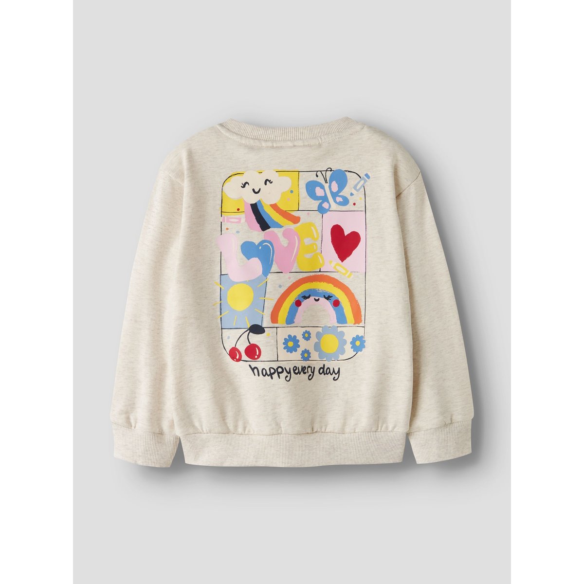 Sweat-Shirt blanc - peyote melange1, NAME IT
