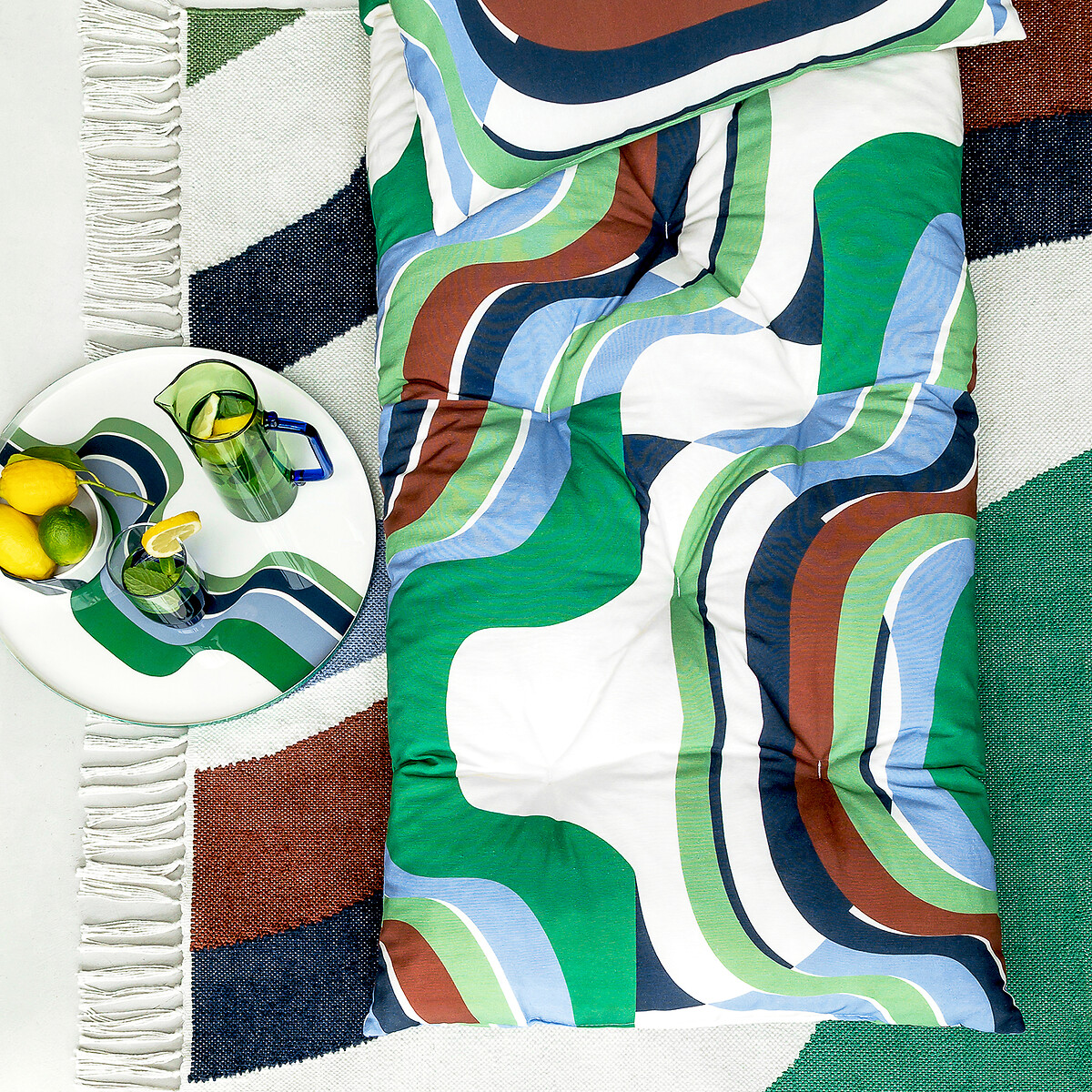 Set de 2 bols apéritifs en céramique, SONGE vert/bleu, MAPOÉSIE X LA REDOUTE INTÉRIEURS
