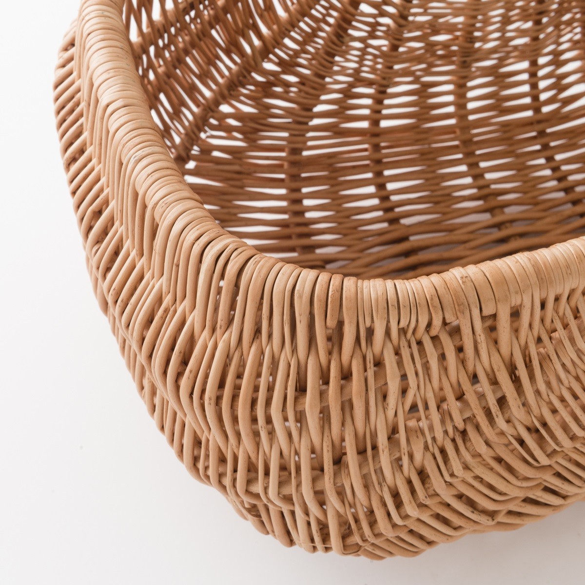 Panier à commission bombé en osier osier buff, KOK