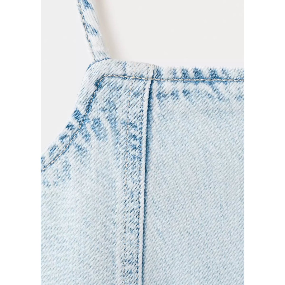 Robe courte en jean bleu clair, MANGO KIDS