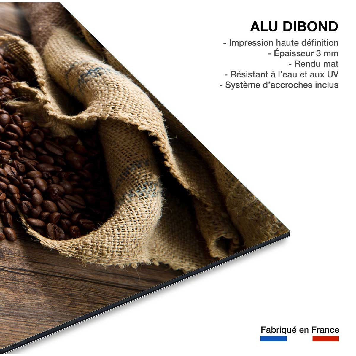Tableau deco tasse de café tableau alu dibond, HEXOA