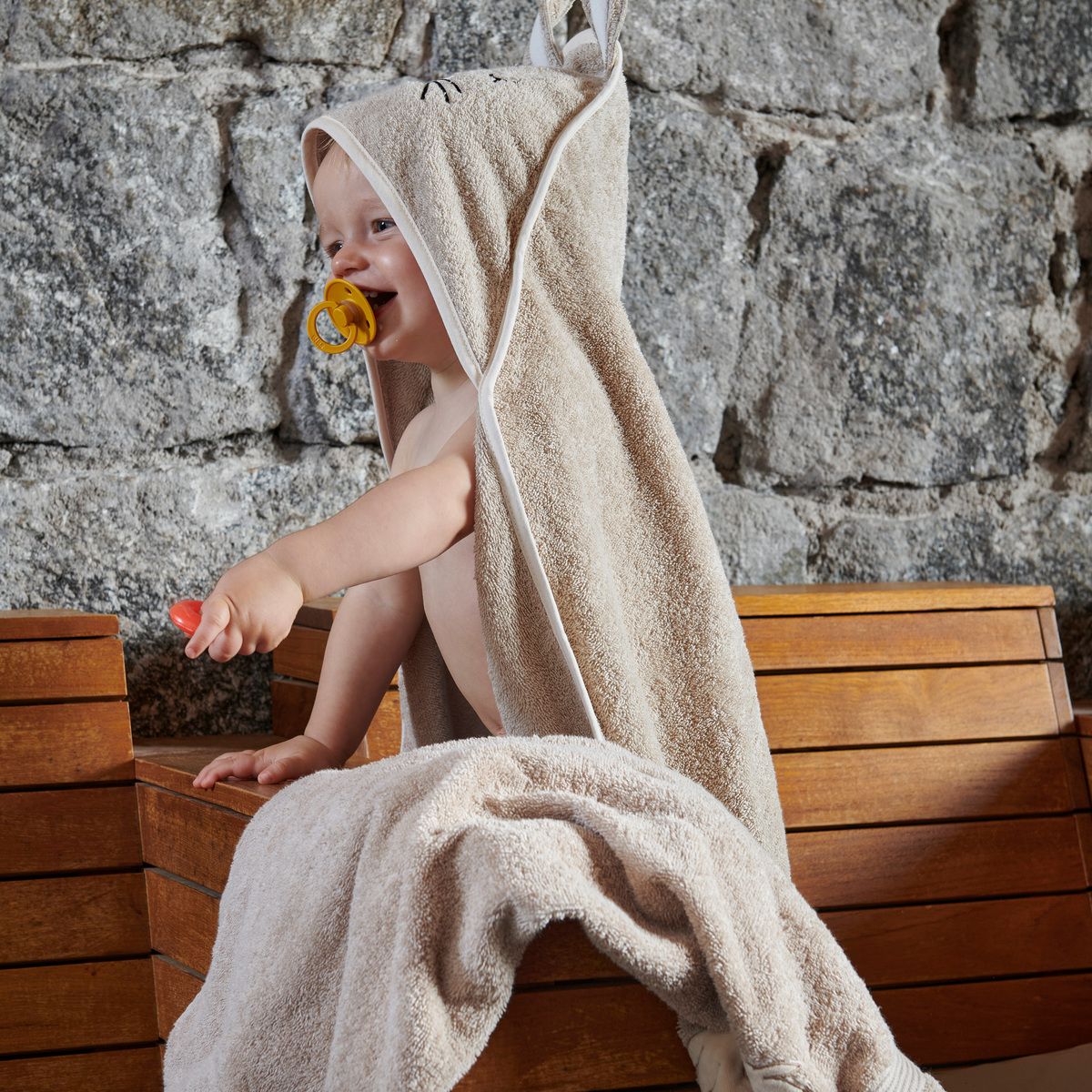 Drap de bain en Coton 450g/m² - DOUX LAPINOU blanc, TRADITION DES VOSGES