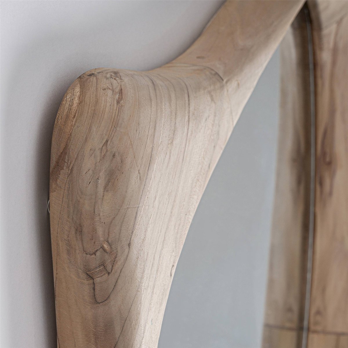 Miroir organique en teck collection humble brun naturel, RECOLLECTION
