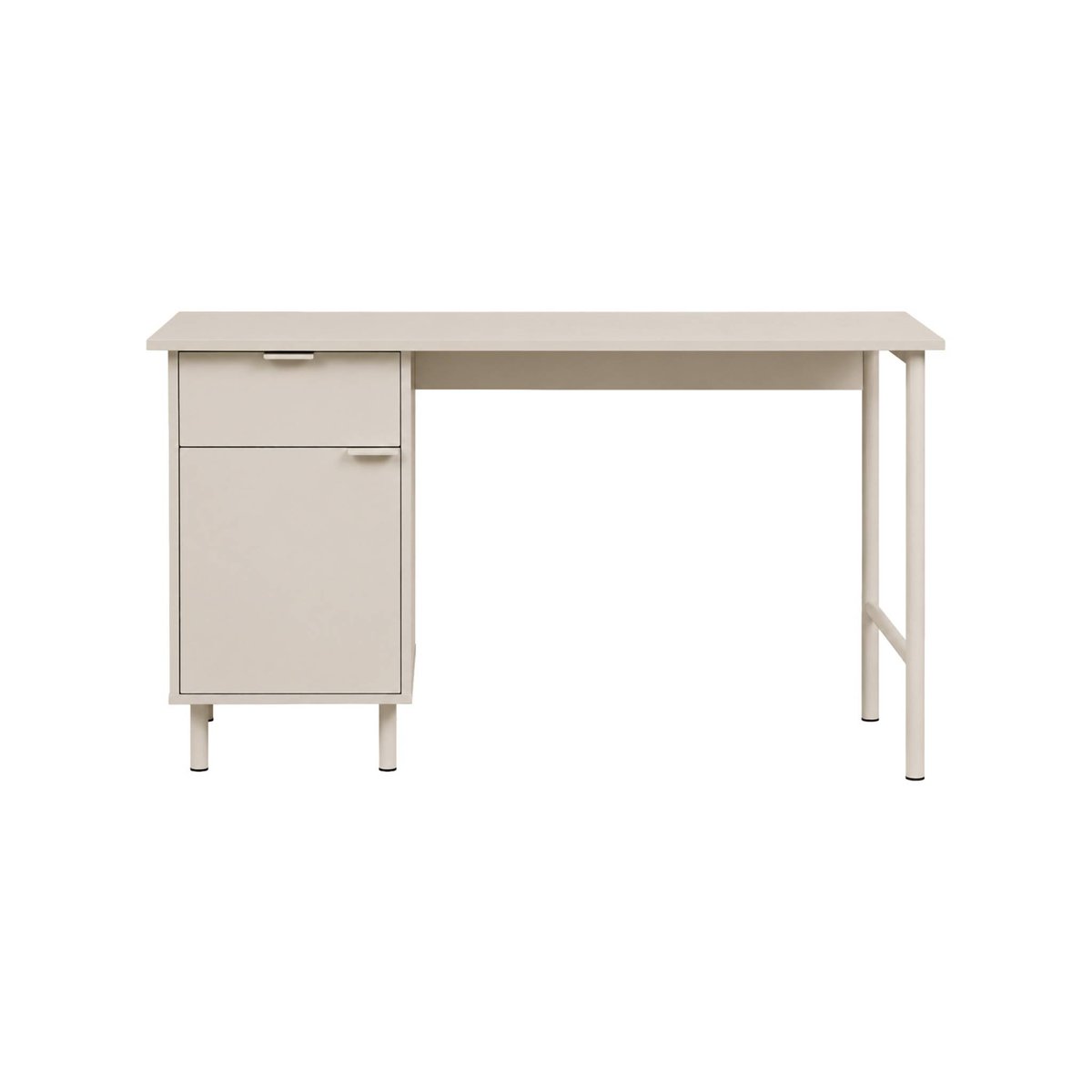 Bureau décor bois et métal 1 tiroir 1 porte ELLIE beige, SWEEEK