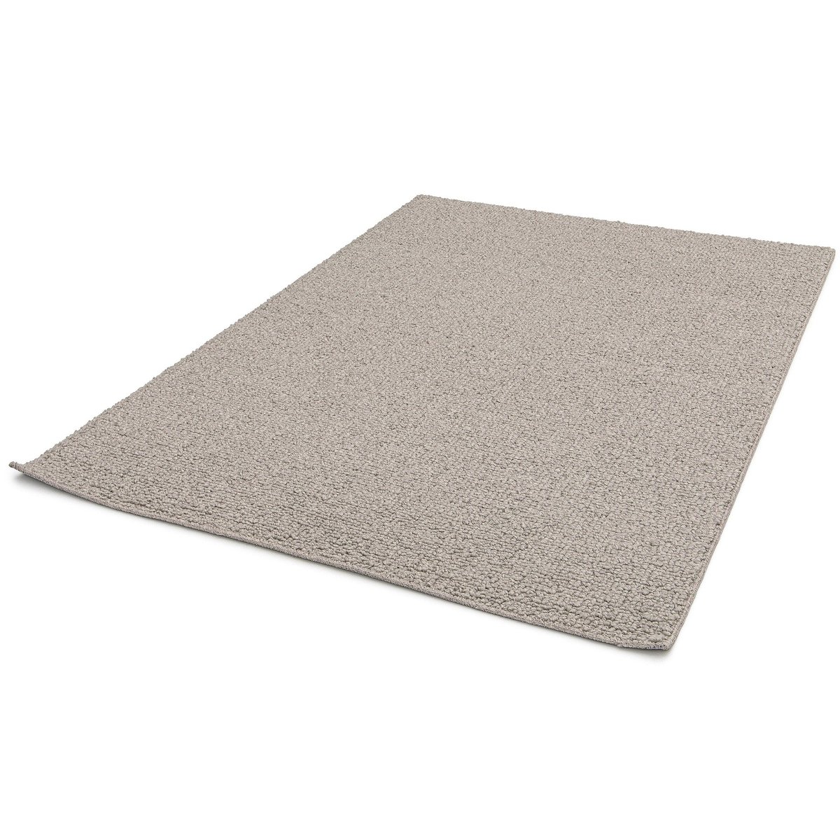 Tapis uni bouclé SOUFFLOT gris minéral, AFK LIVING