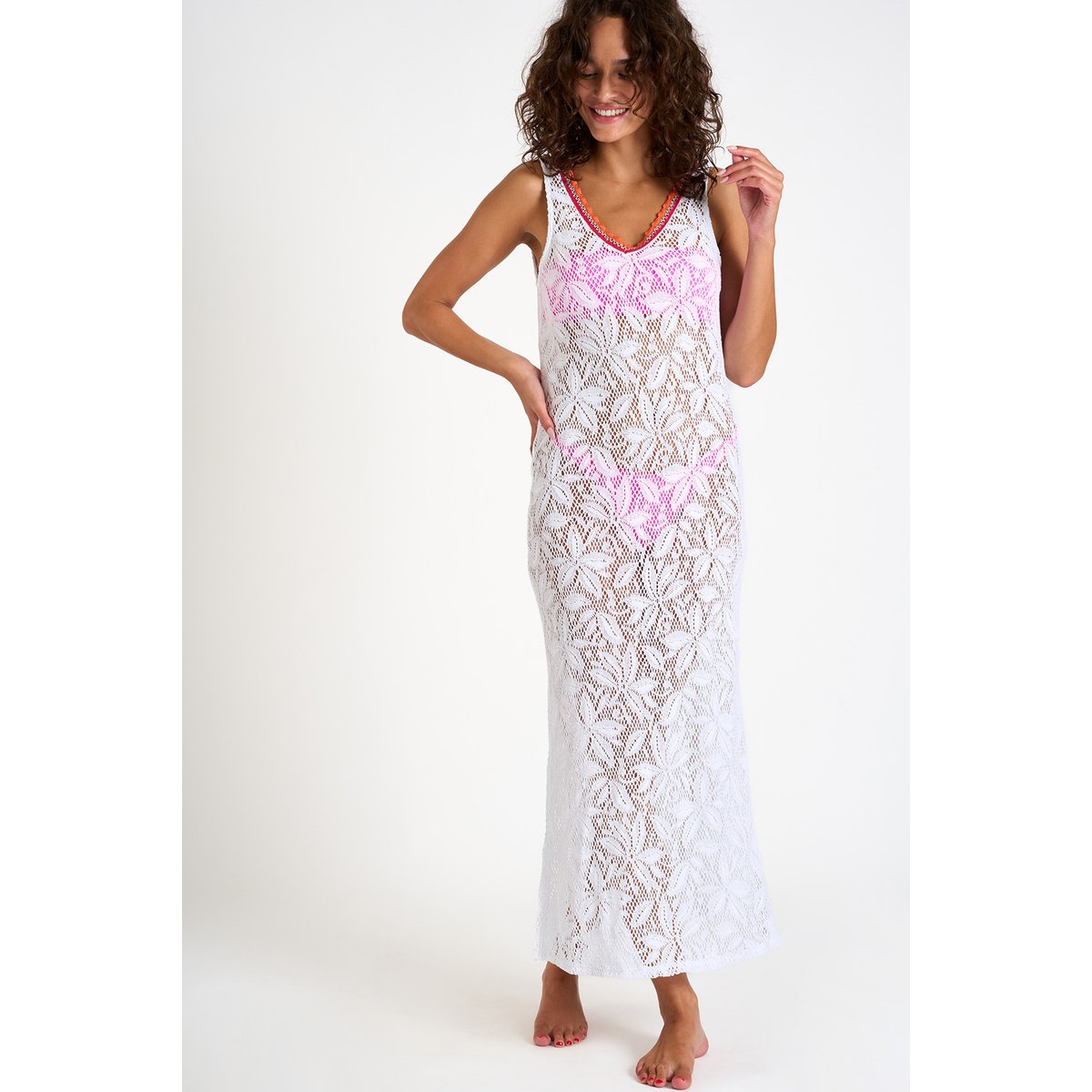 Robe Imogen - AGUANGA blanc, BANANA MOON