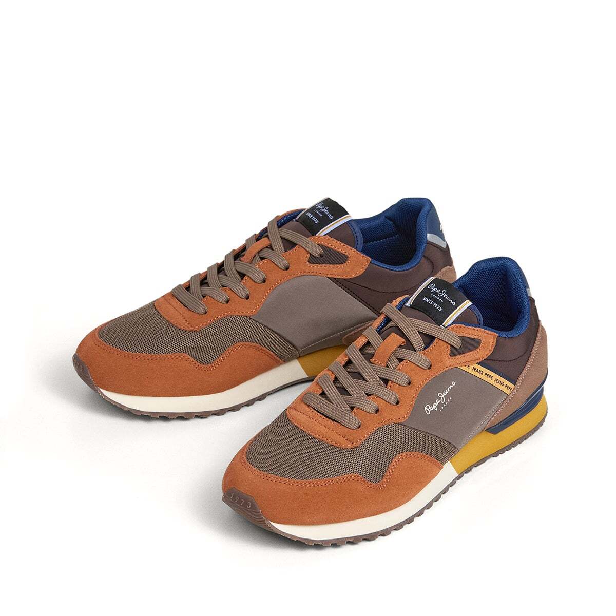 Baskets Combinées brun tabac, PEPE JEANS