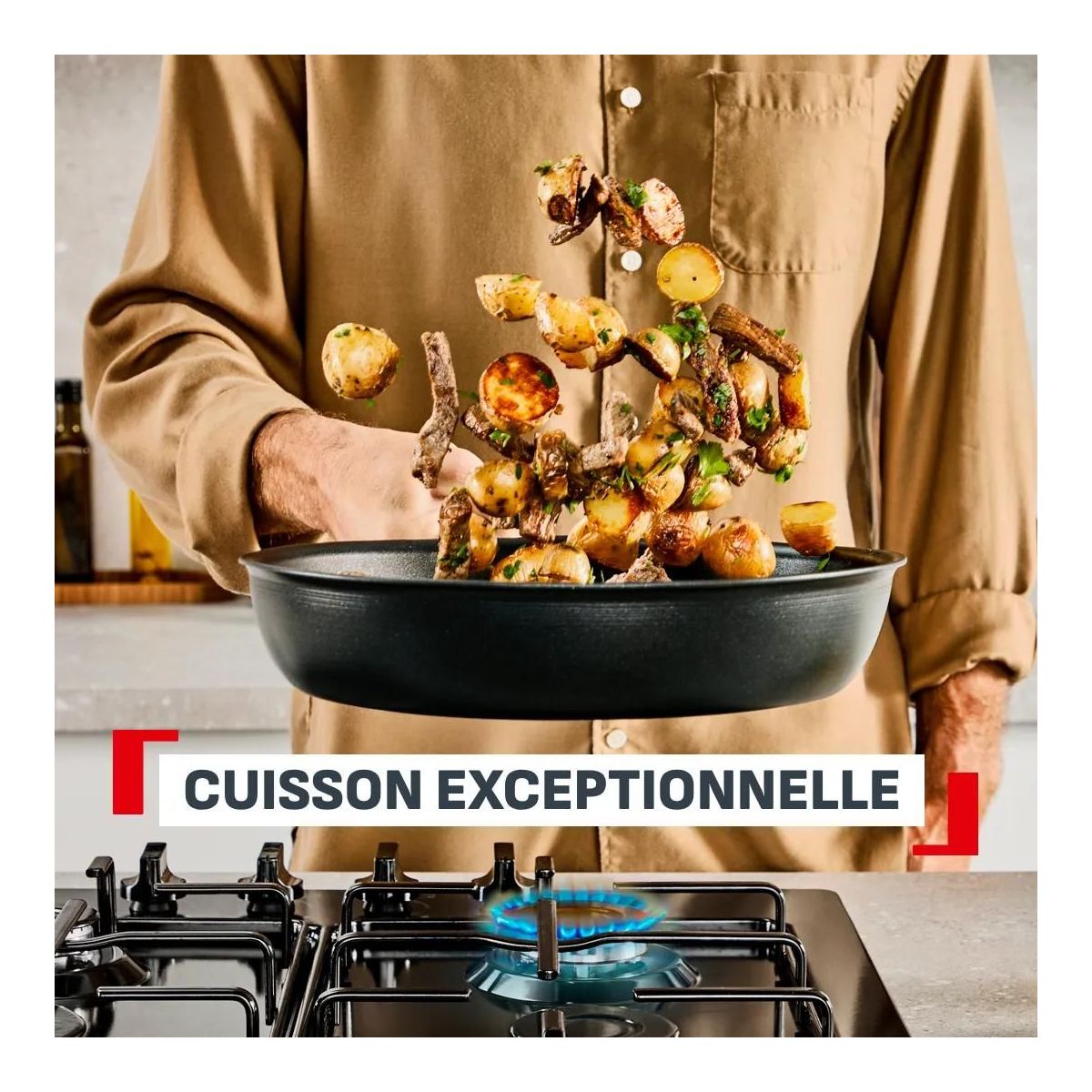 Poêle 28 cm Excellence + noir, TEFAL