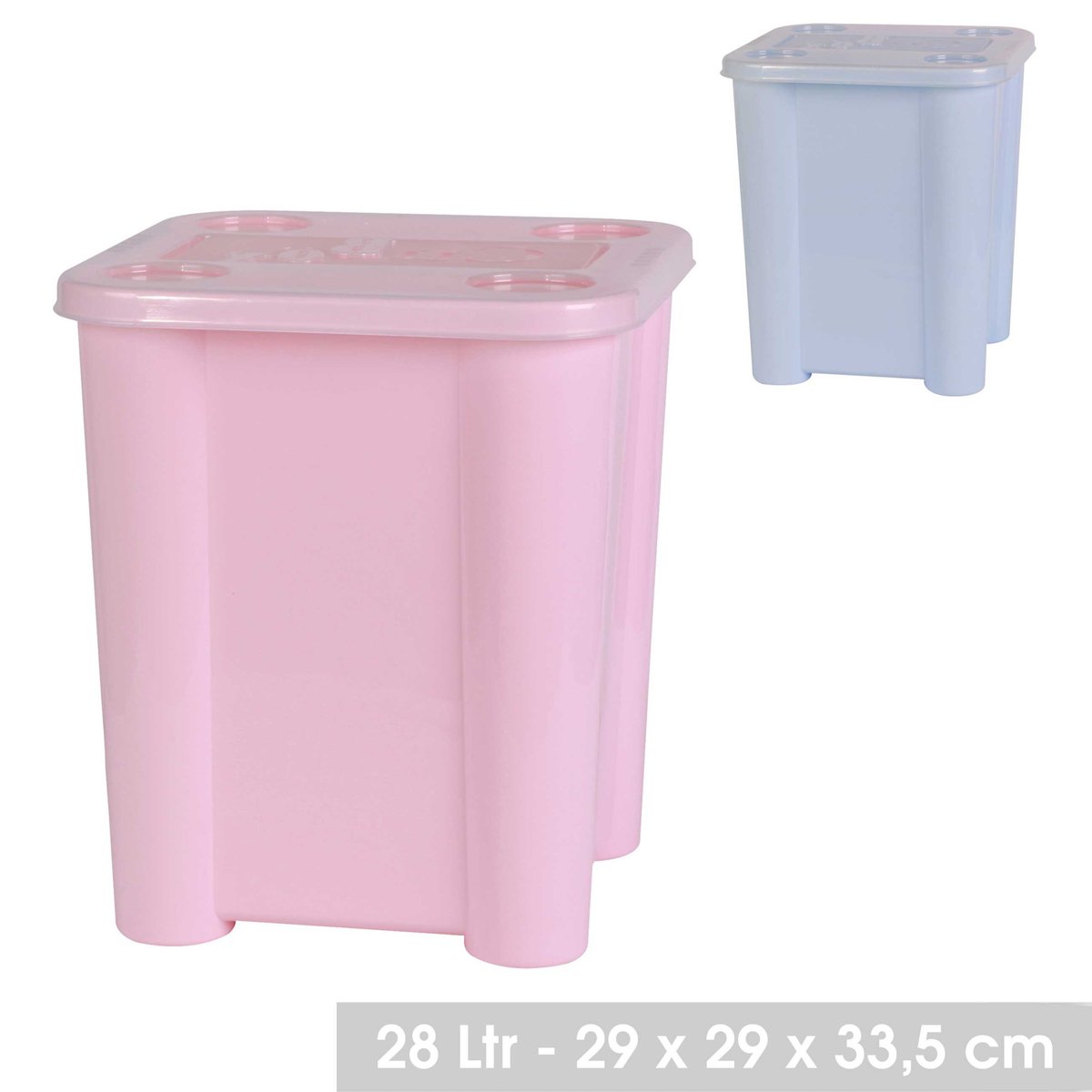 Set de 2 Boîtes de Rangement Empilables pour Chambre Enfant - 29x29x33.5cm multicolore, WADIGA