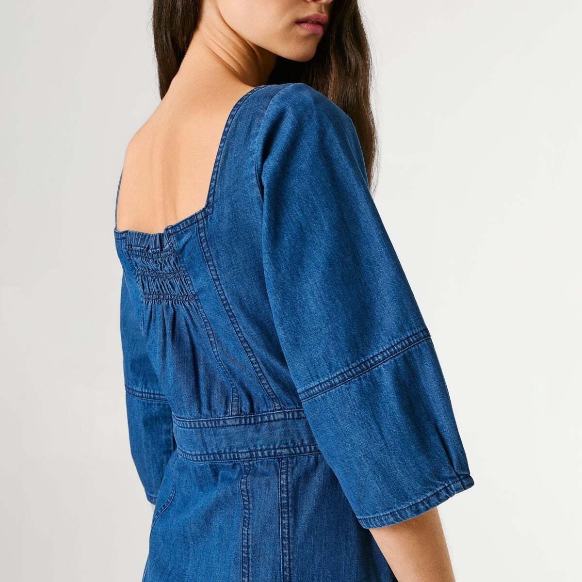 Robe Courte Coupe Regular En Denim 7oz indigo lightweight denim, PEPE JEANS