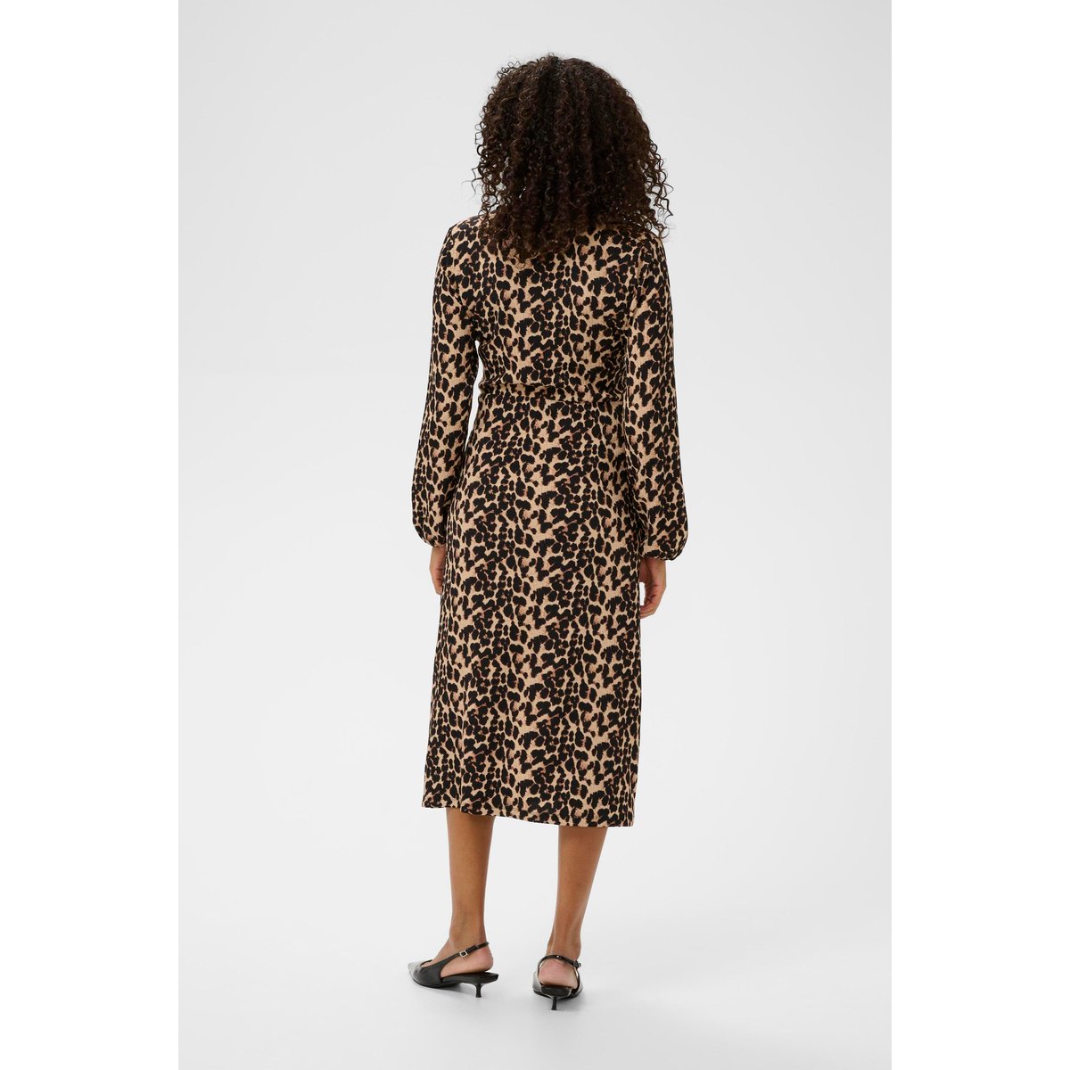 Robe marron animalier brown leopard, KAFFE