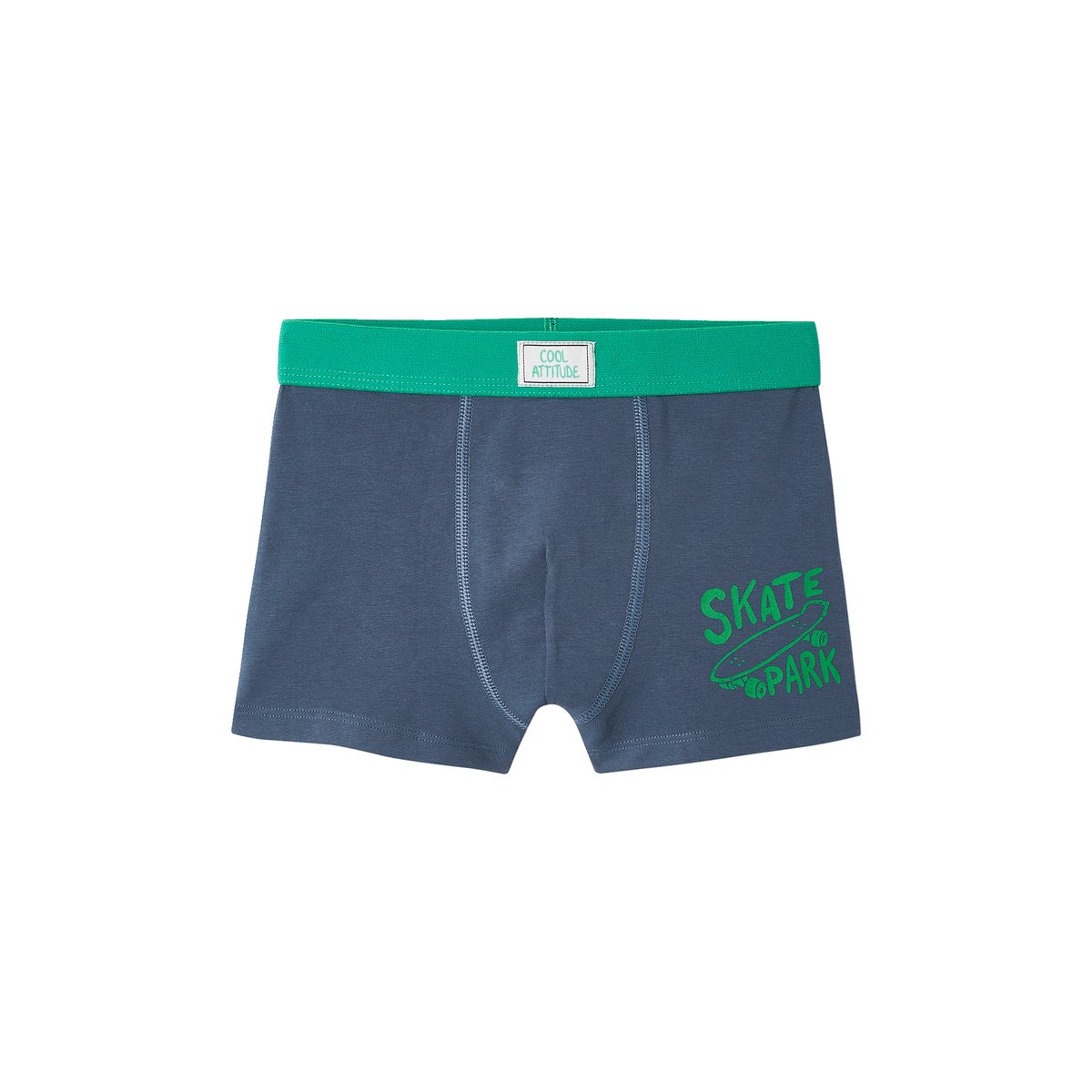 Lot de 5 boxers stretch skate vert, VERTBAUDET