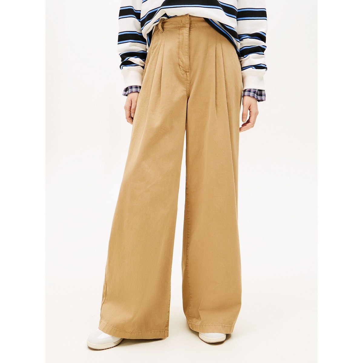 Pantalon chino, jambes larges camel, TOMMY JEANS