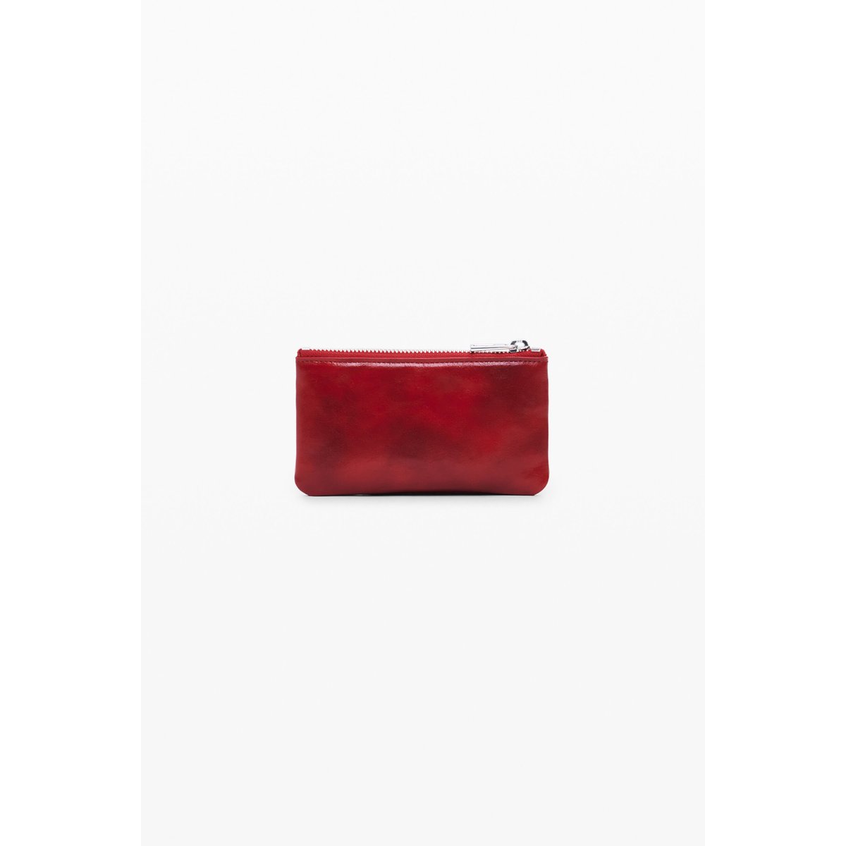 Petit porte-cartes brillant effet cuir rouge, DESIGUAL