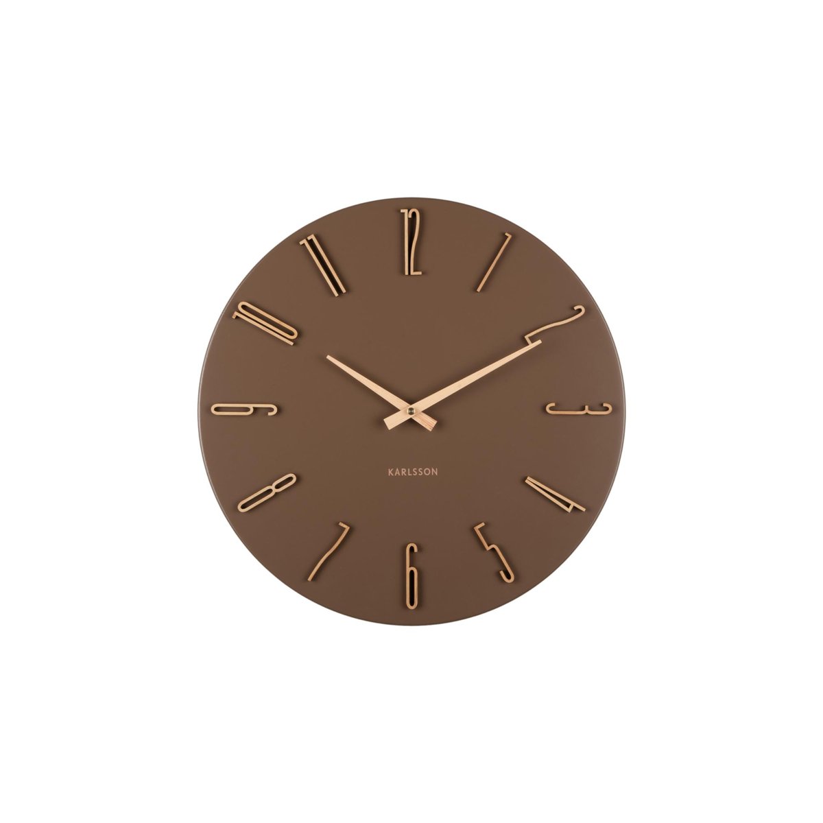 Horloge Murale Métal ESMERADO brun moka, KARLSSON