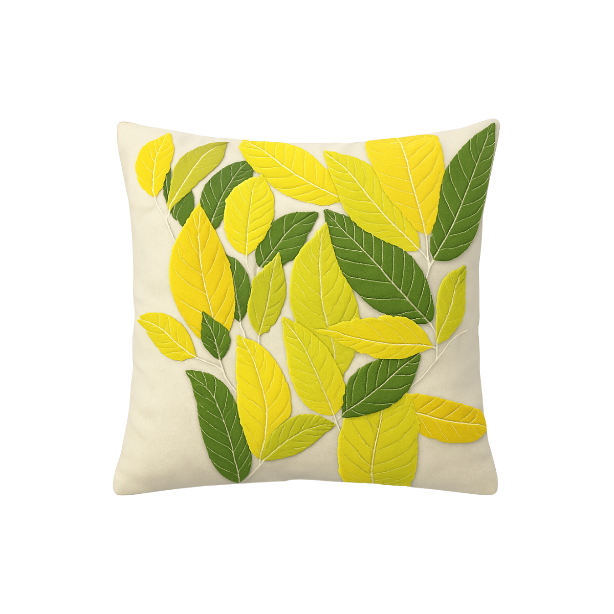 Housse de coussin décorative en coton 50x50 FRESH jaune, SIA DECO