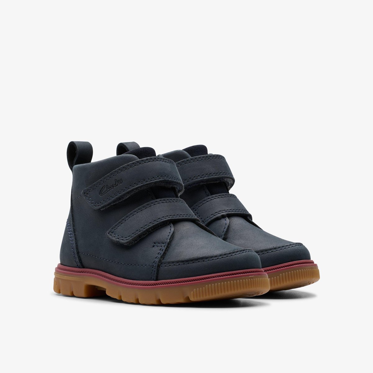 Boots Cuir Coupe Large LORCAM HI T bleu, CLARKS