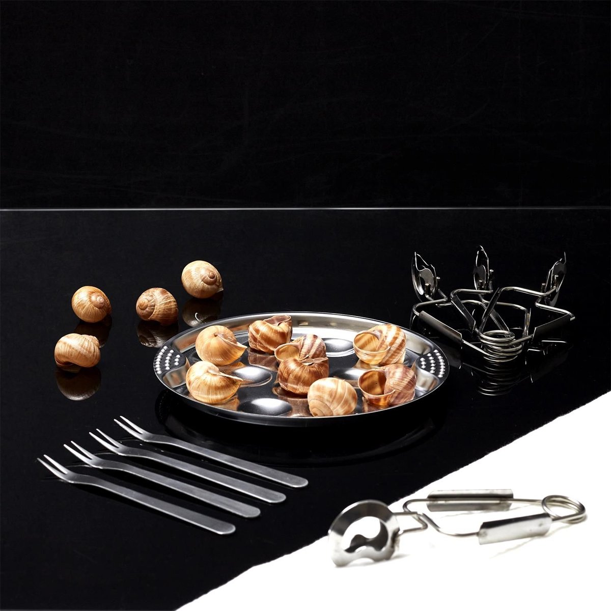 Service à escargots pour 4 personnes argent, THE HOME DECO FACTORY