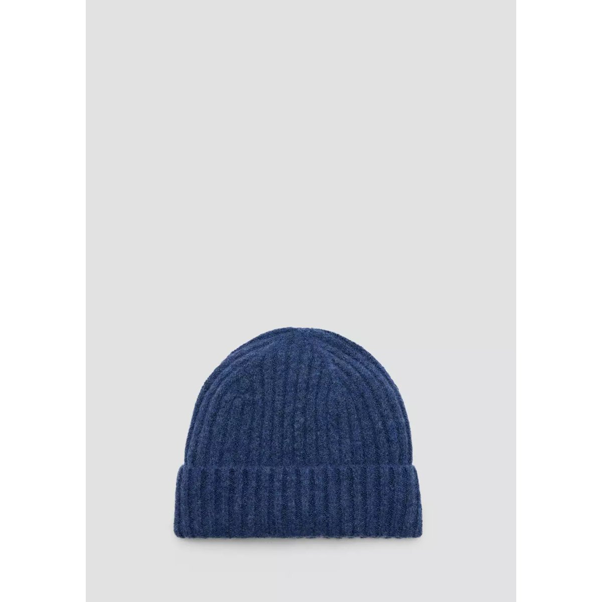 Bonnet maille côtelée bleu marine, MANGO TEEN