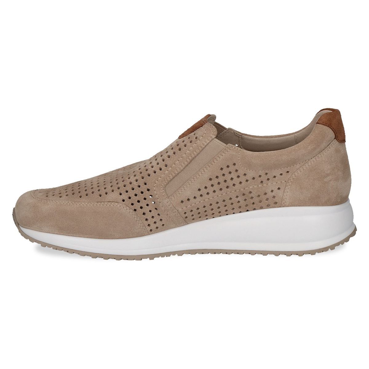 Slipper en cuir marron combiné, CAPRICE
