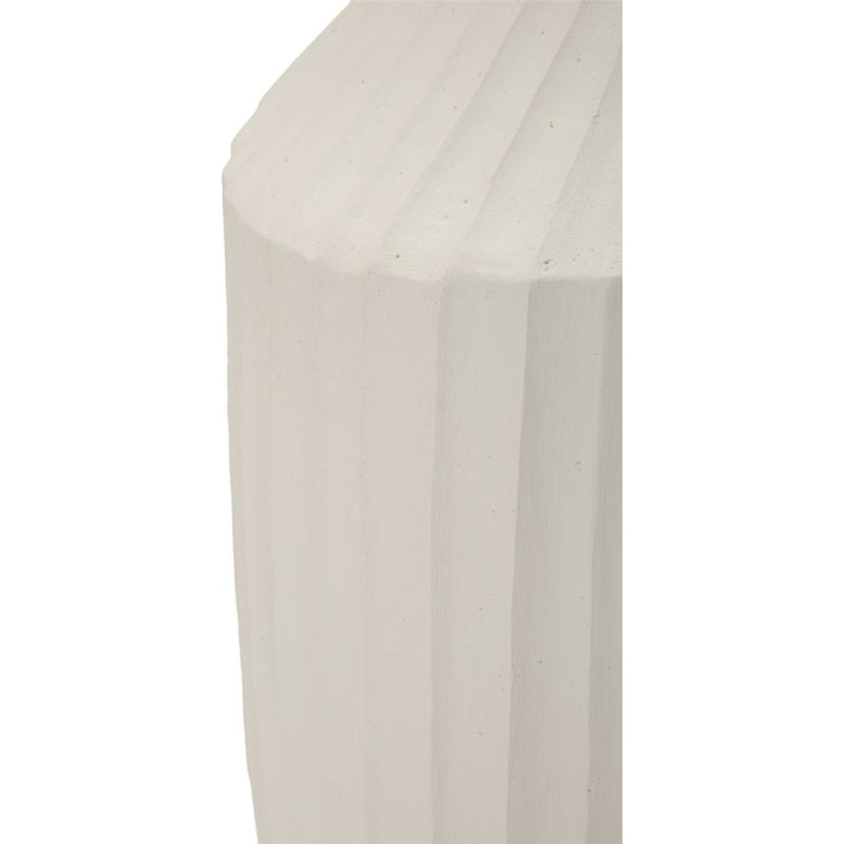 Vase sculptural côtelé effet relief MODERN crème, RECOLLECTION