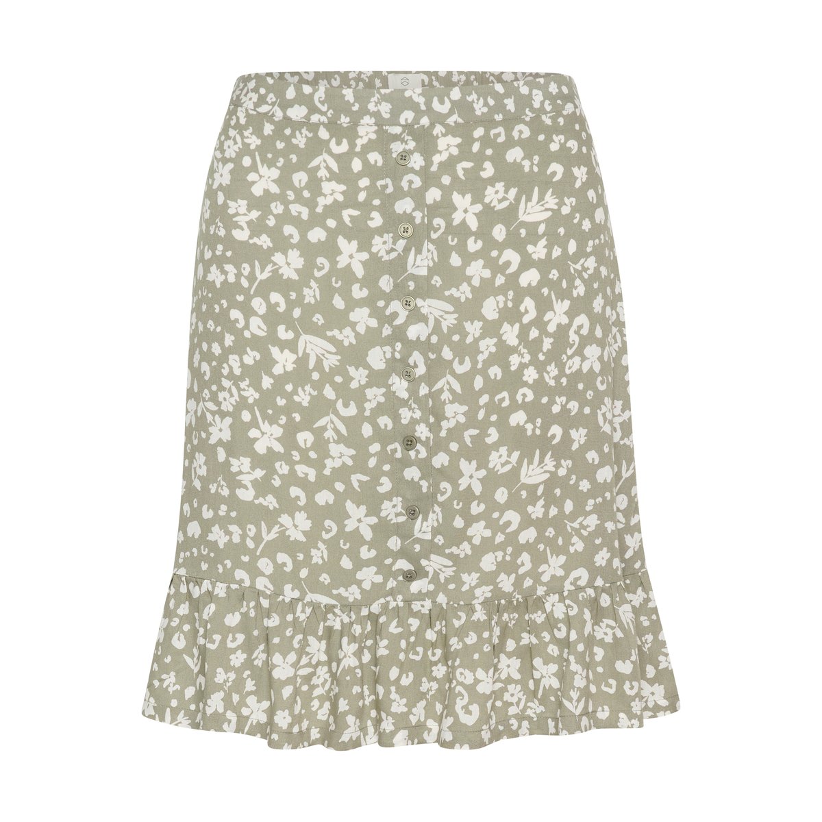 Skirt vert/blanc floral vetiver/chalk flower, KAFFE