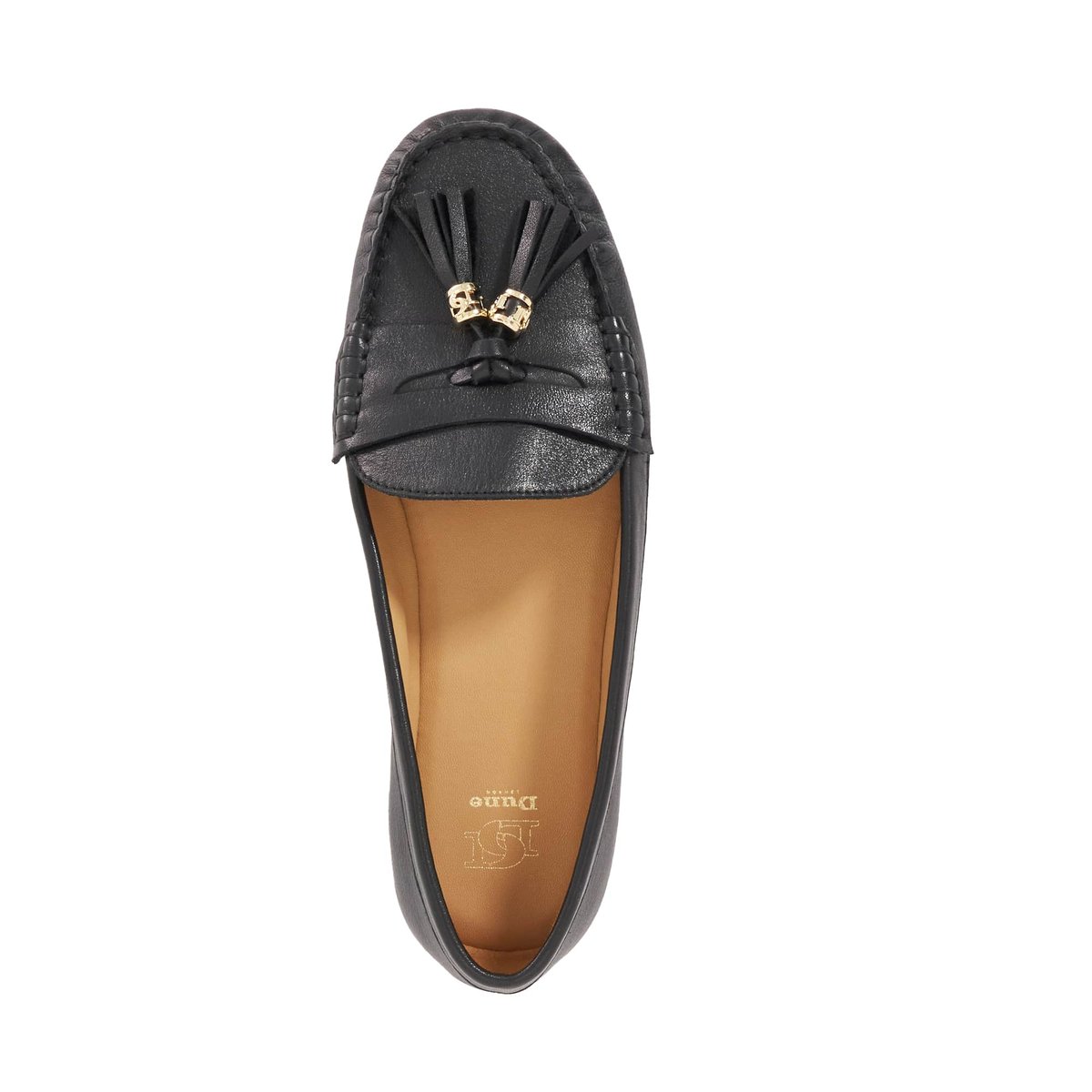 Mocassins en cuir à pampilles - GEEN black-leather, DUNE LONDON