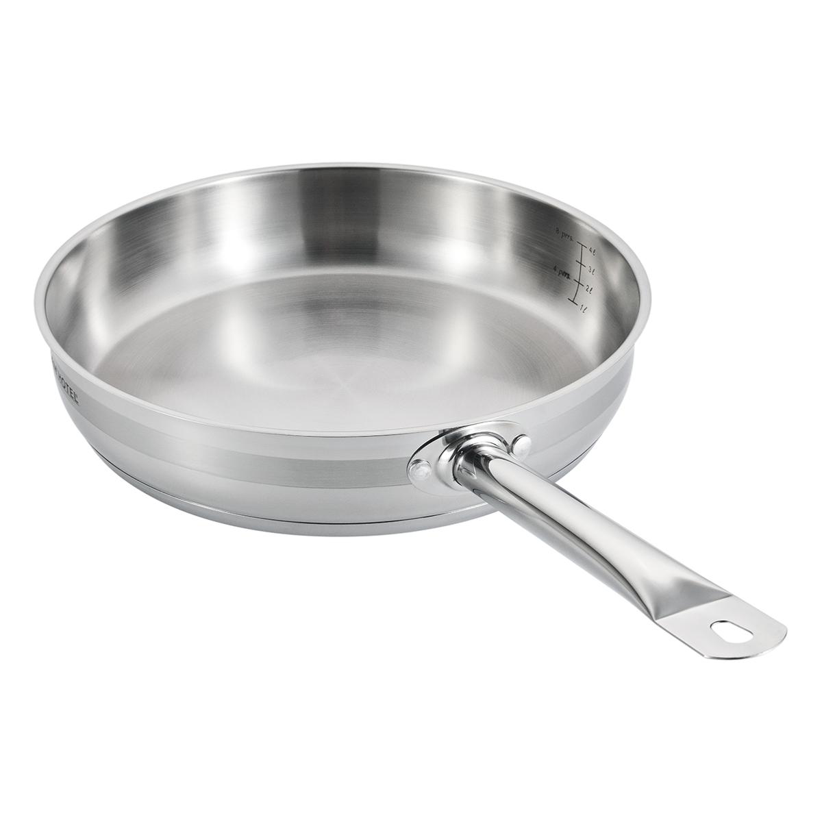Poêle inox 32x6,5cm induction couleur unique, GAM HOTEL