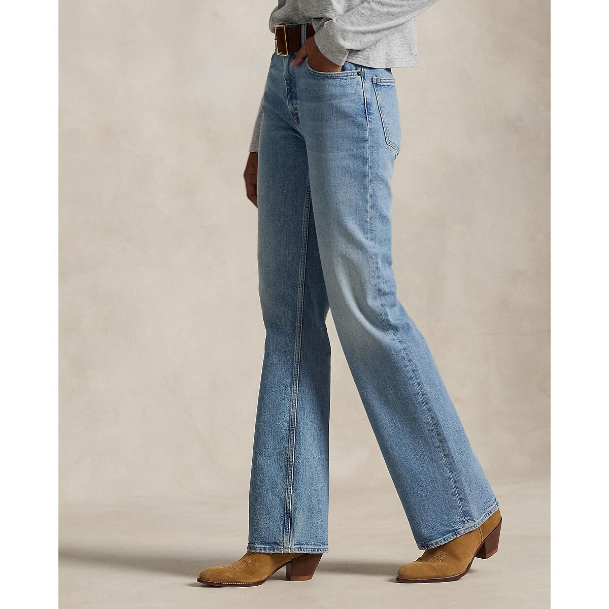 High Waist Flared Jeans denim, POLO RALPH LAUREN