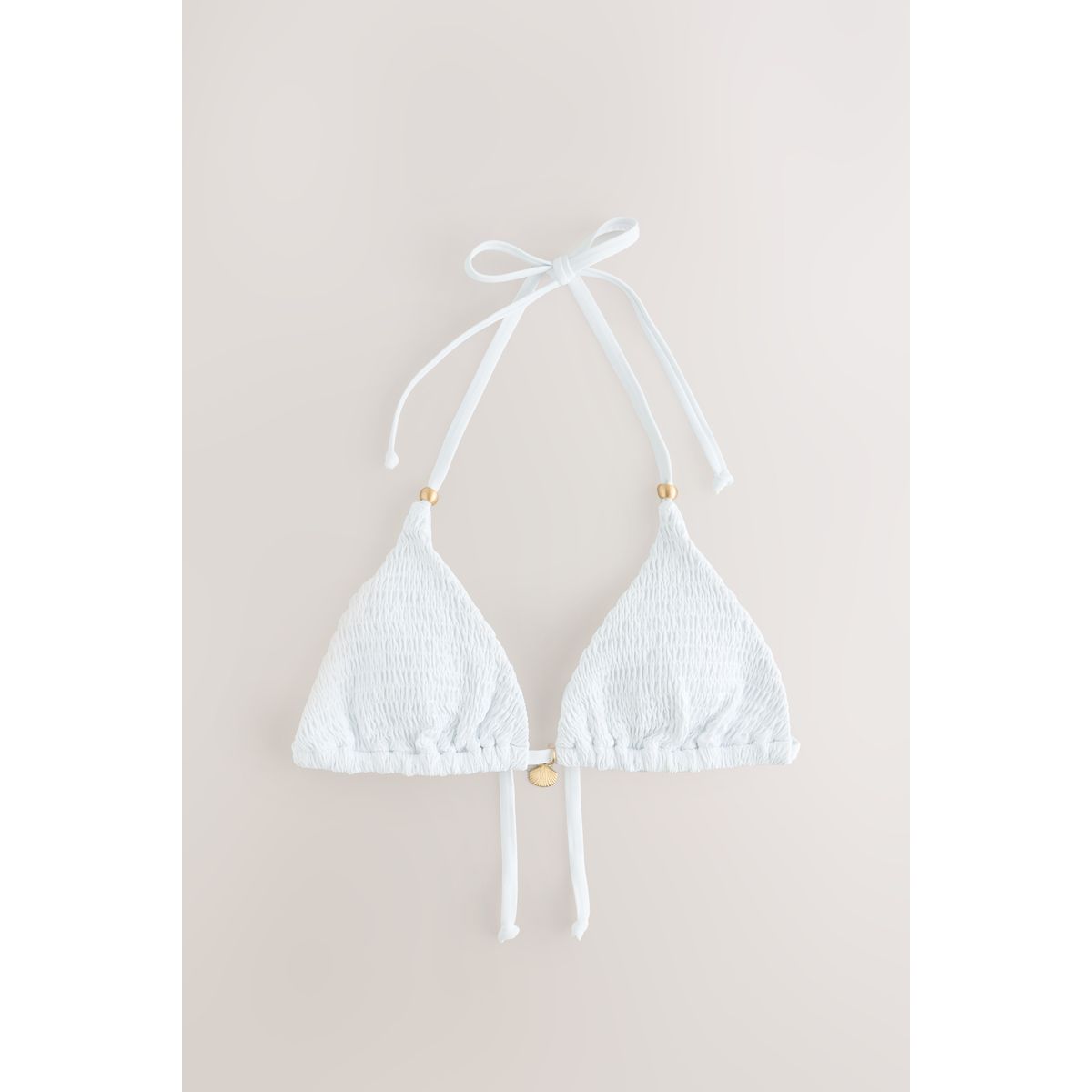 Haut de bikini triangle à fronces, lot 2 blanc/noir, NEXT