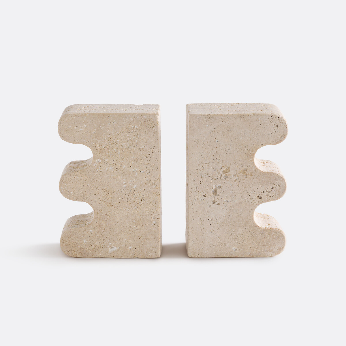 Set of 2 Tavla Travertine Book Ends travertine, LA REDOUTE INTERIEURS