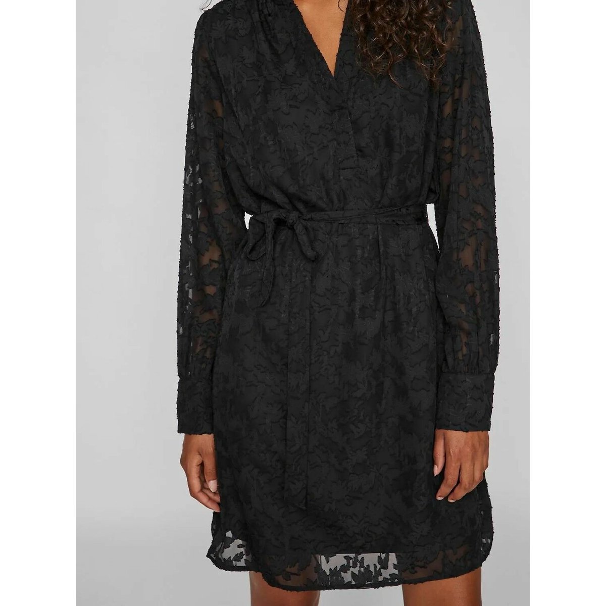 Lace Mini Dress black, VILA