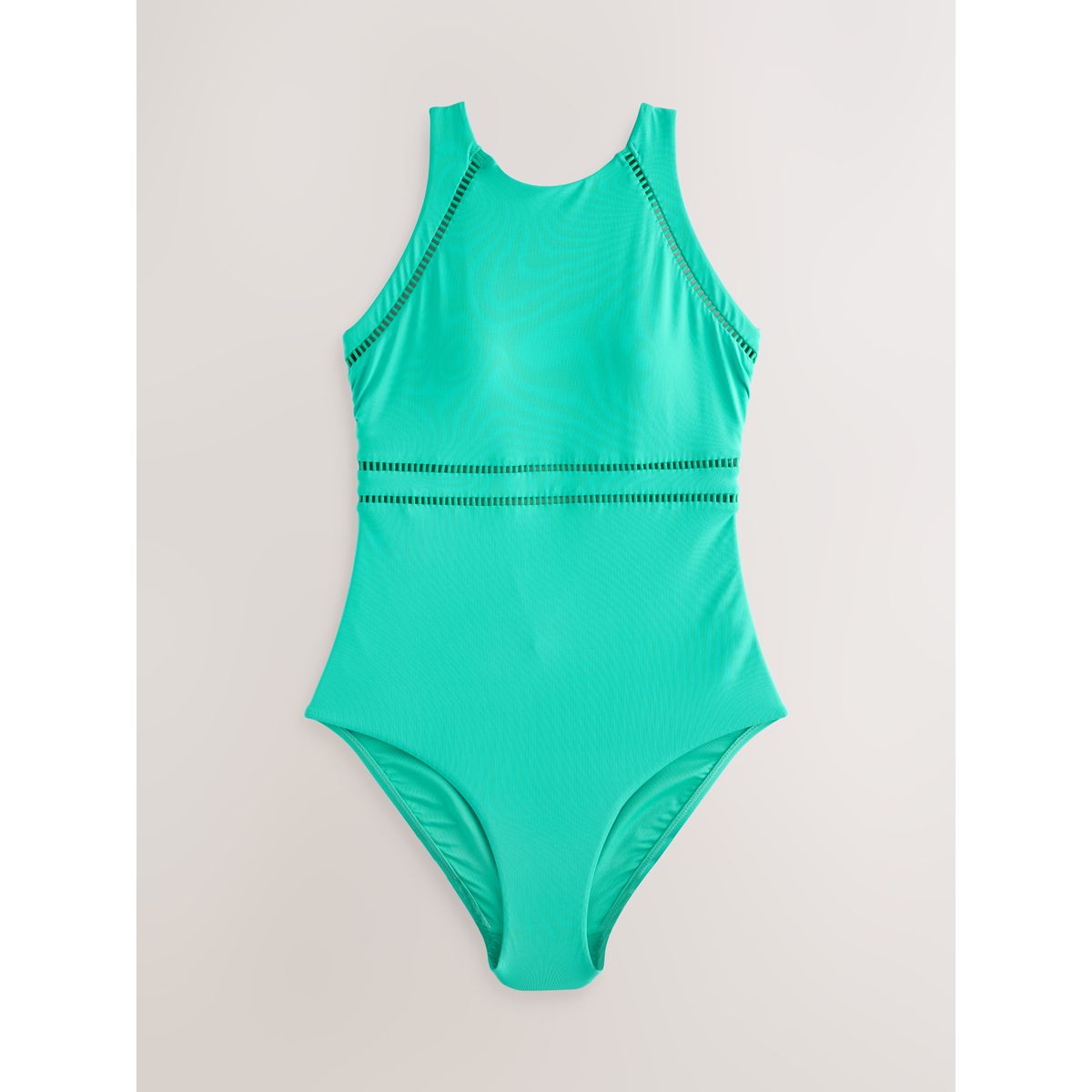 Maillot de bain ventre plat à col montant vert aqua, NEXT