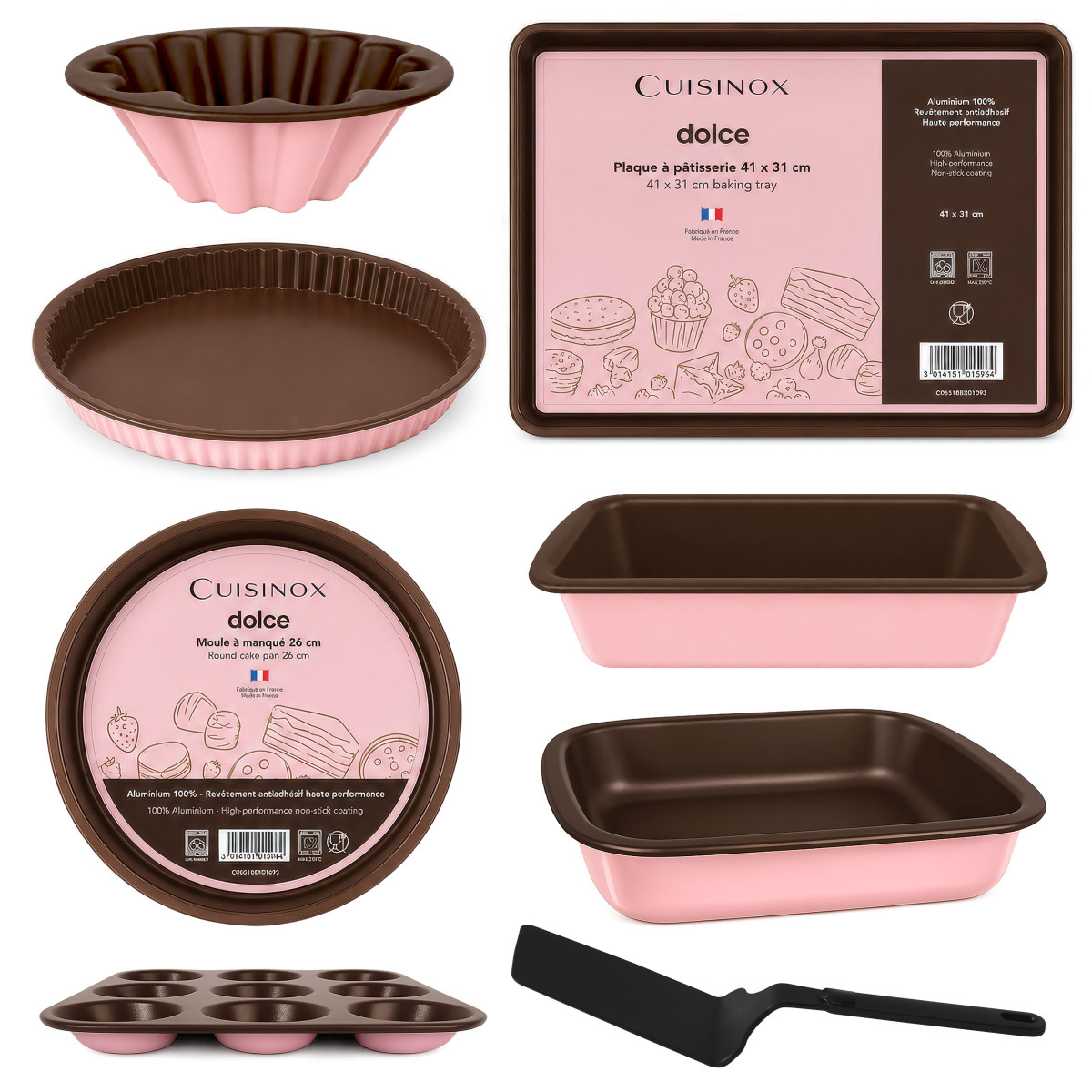 Set 8 pièces Chef Pâtissier - DOLCE hibiscus/chocolat, CUISINOX