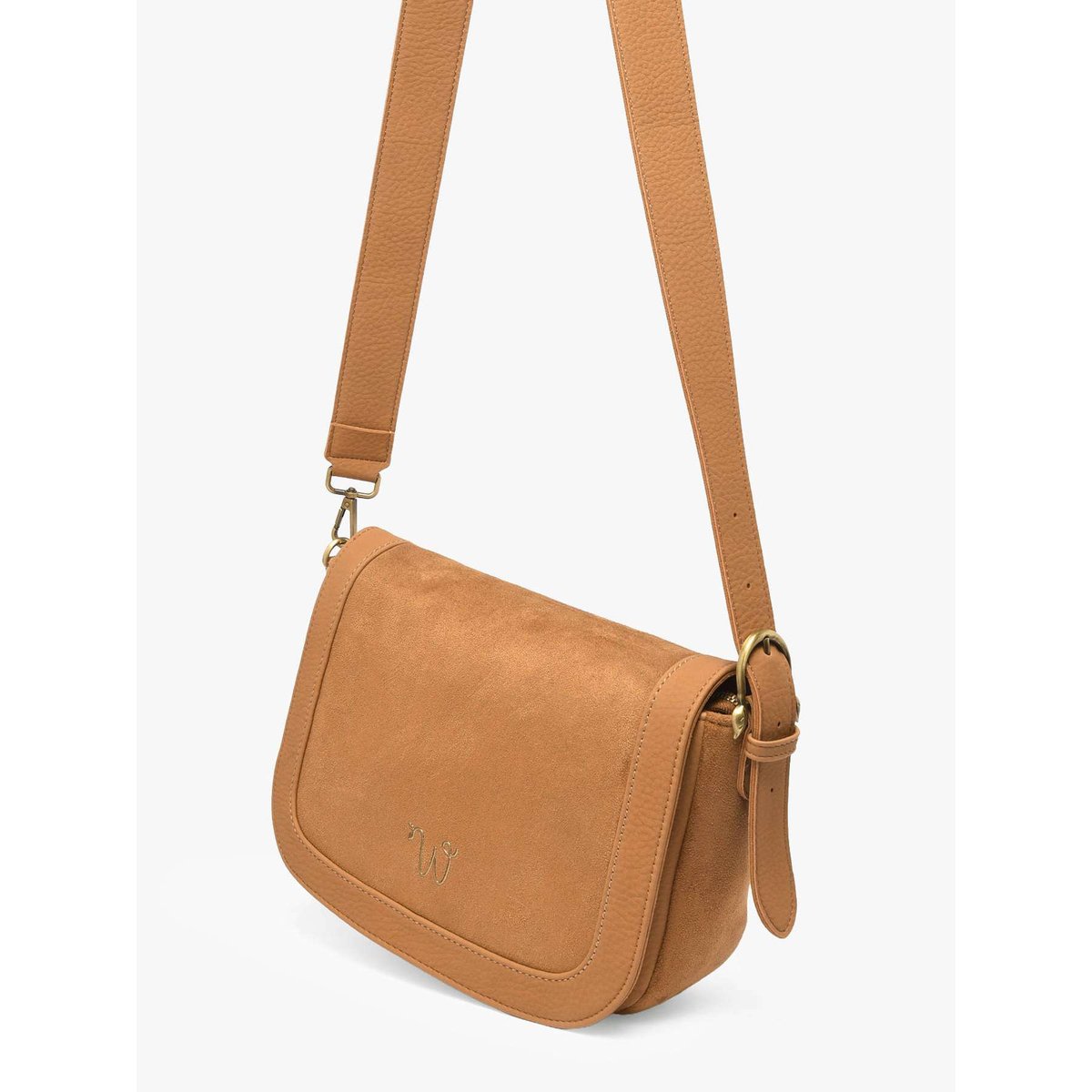 Sac bandoulière Ellebore camel, WOOMEN