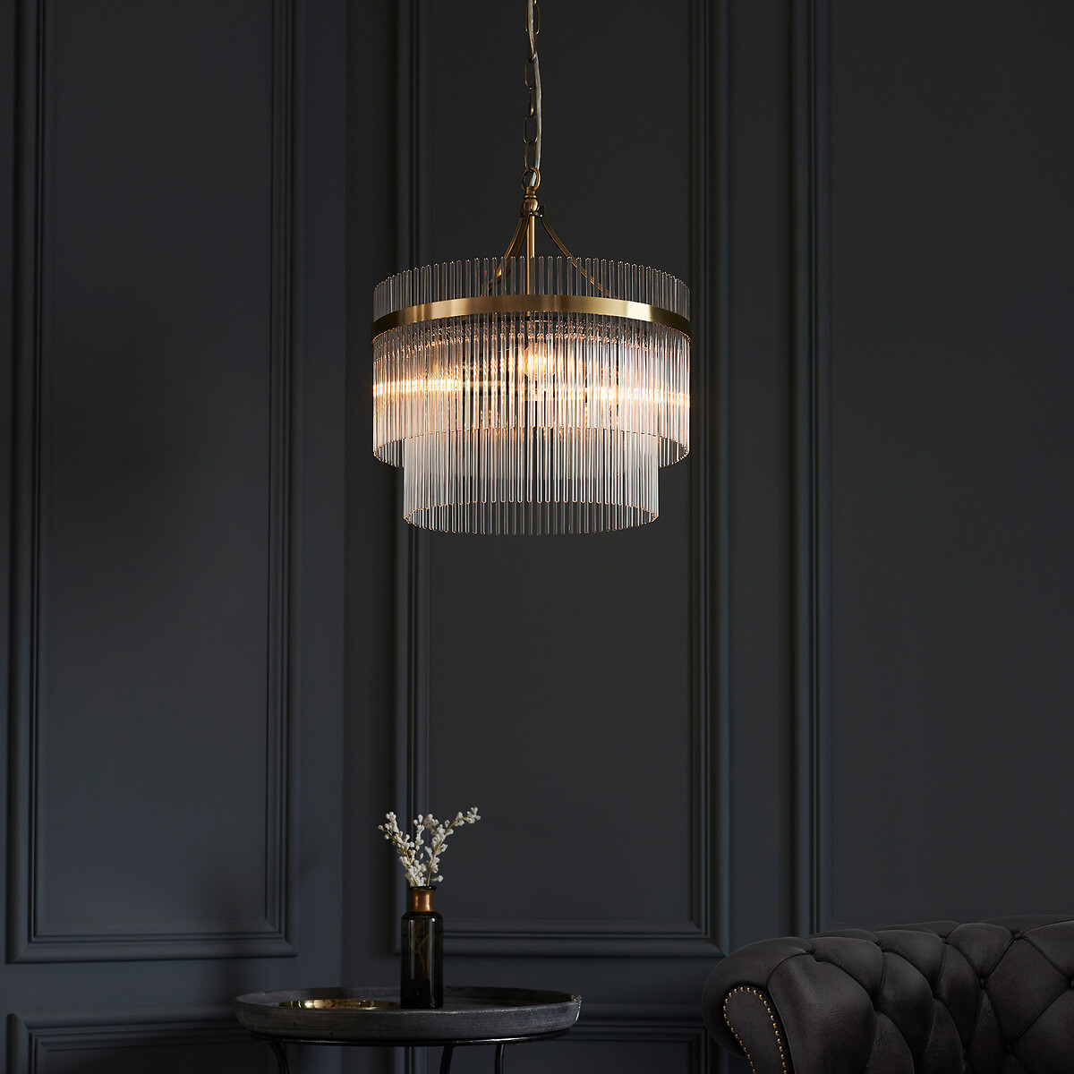 Marbury 3-Light Chandelier Pendant Light aged brass, ÉDITÉ
