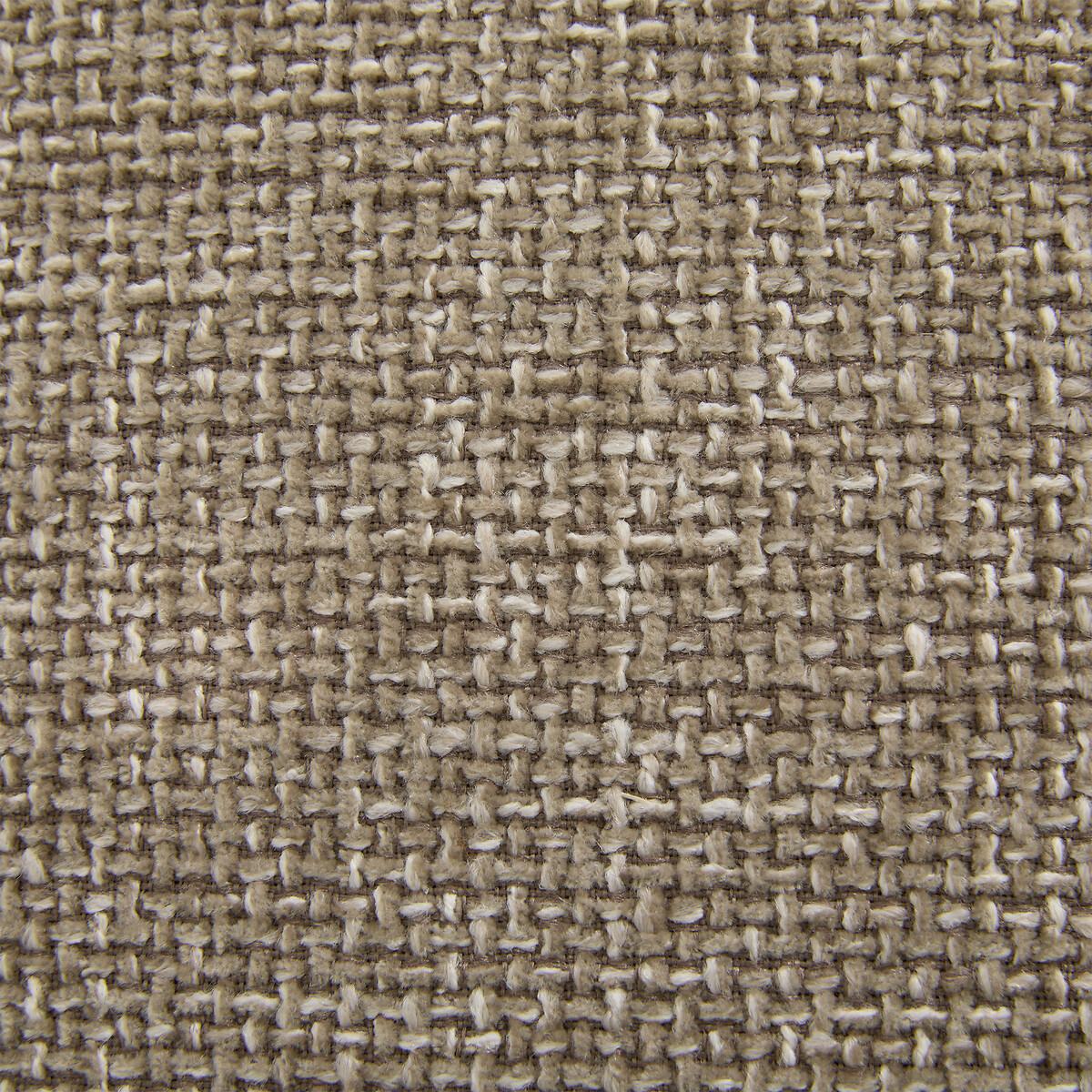 Fauteuil relax pivotant et repose-pieds, en tissu chiné et plaqué noyer, JESPER marron glacé, AM.PM