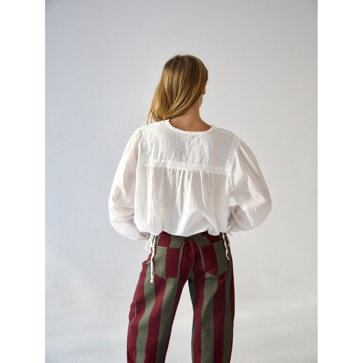 Blouse bohème col V VIOLETA blanc, MINDTRAVELER