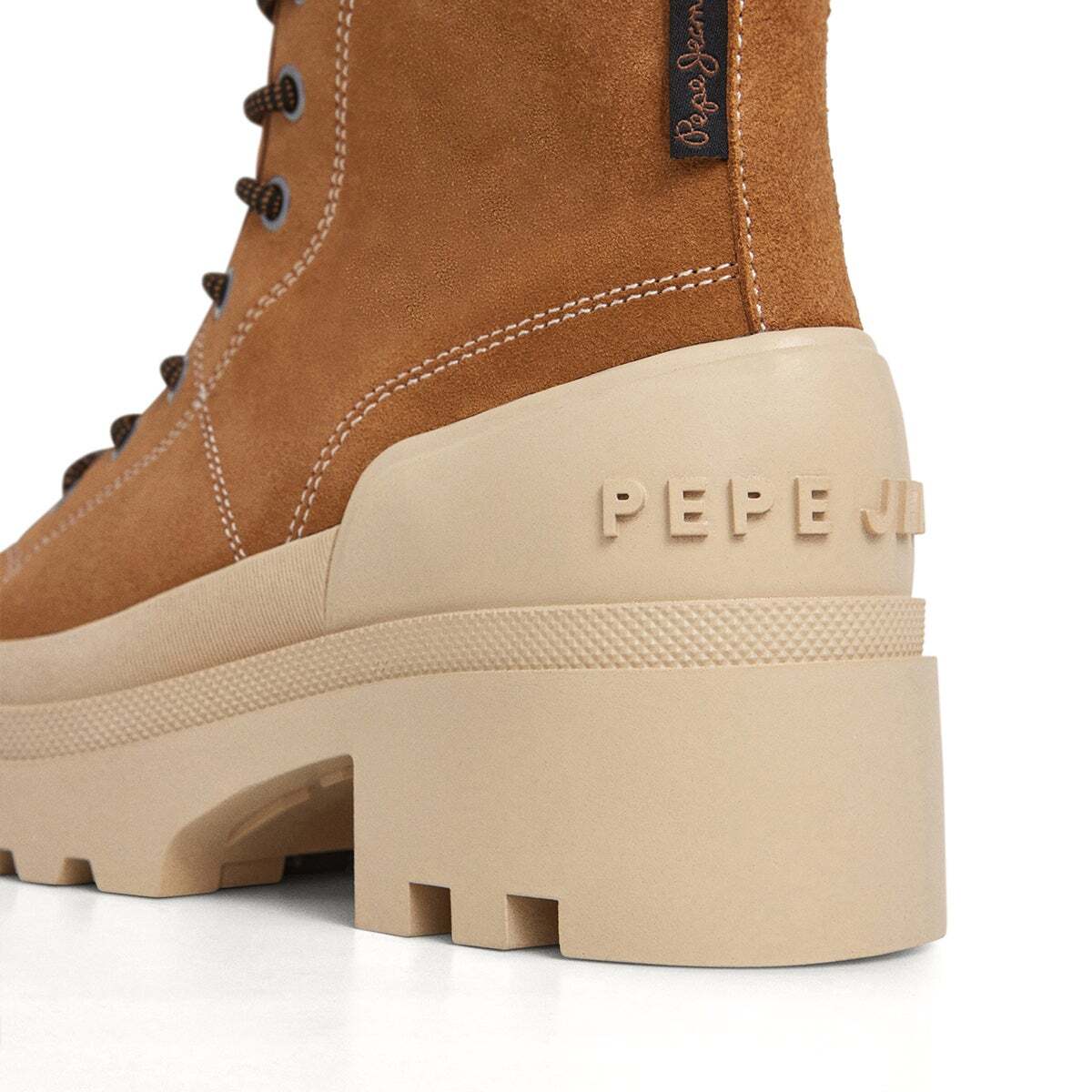 Bottines En Daim Avec Fermeture À Lacets brun brun, PEPE JEANS