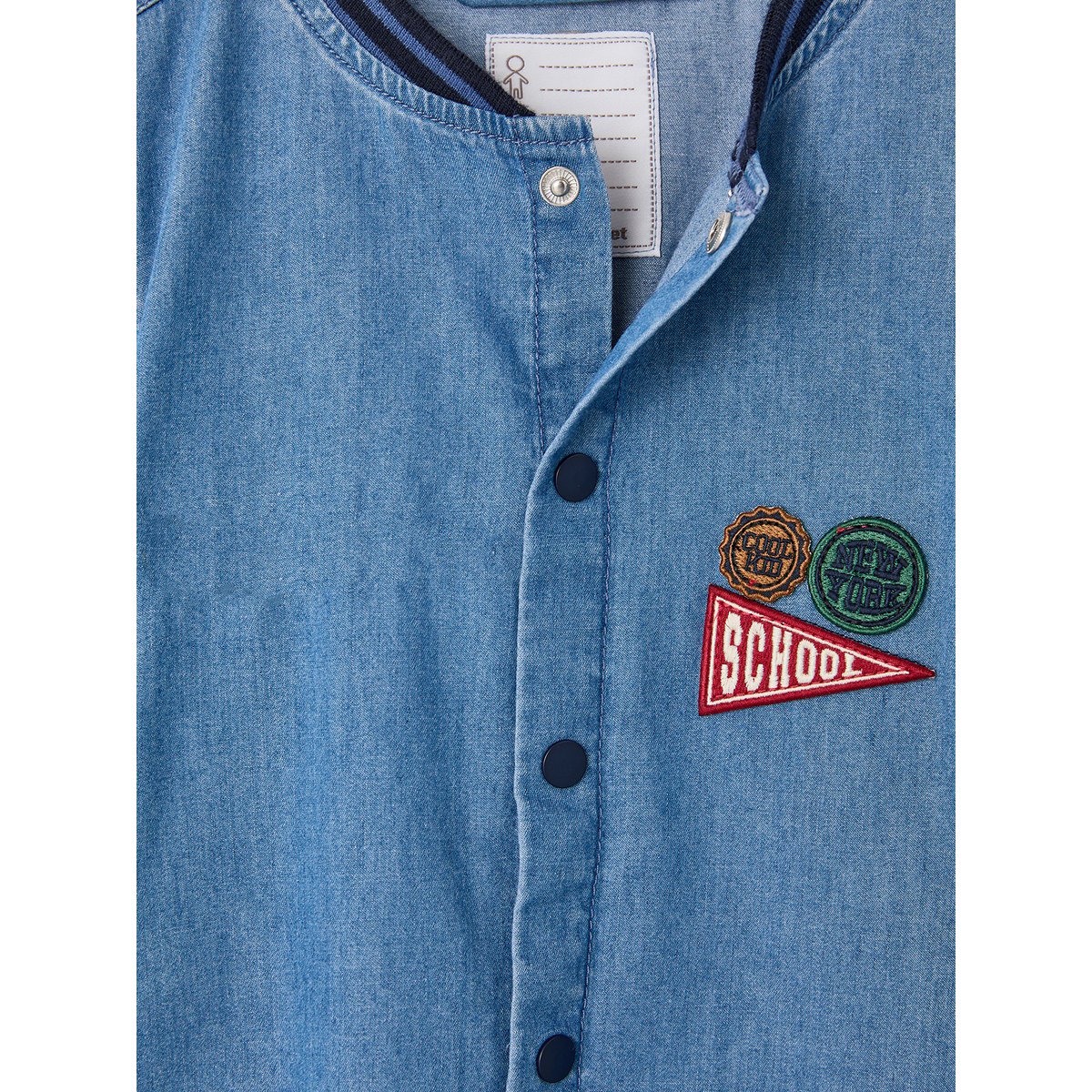 Tablier bleu jean, VERTBAUDET