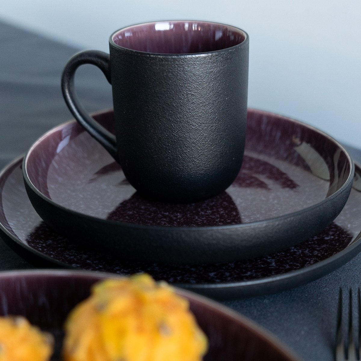 Lot de 6 tasses en grès, ALISSA couleur unique, KARE DESIGN