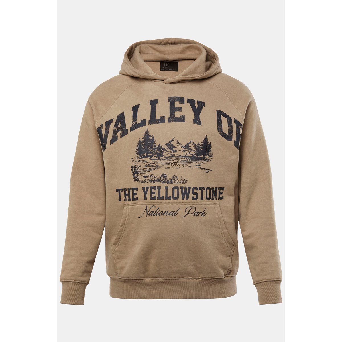 Sweat-shirt à capuche, avec poche kangourou beige foncé, JP1880