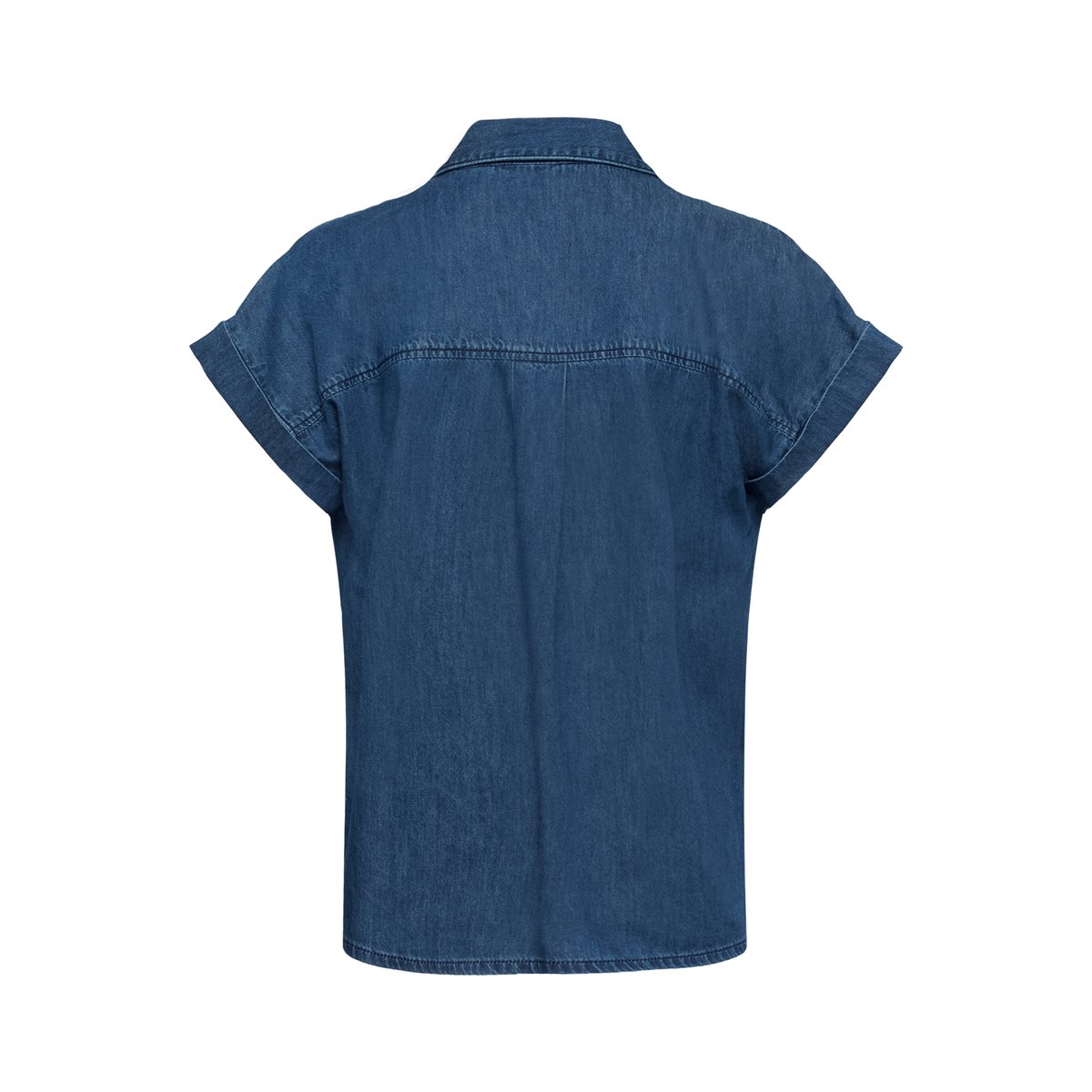 Blouse à manches courtes bleu dark blue wash, CULTURE