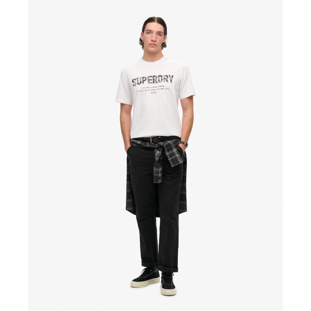 T-shirt ample à logo Utility Sport blanc éclatant, SUPERDRY