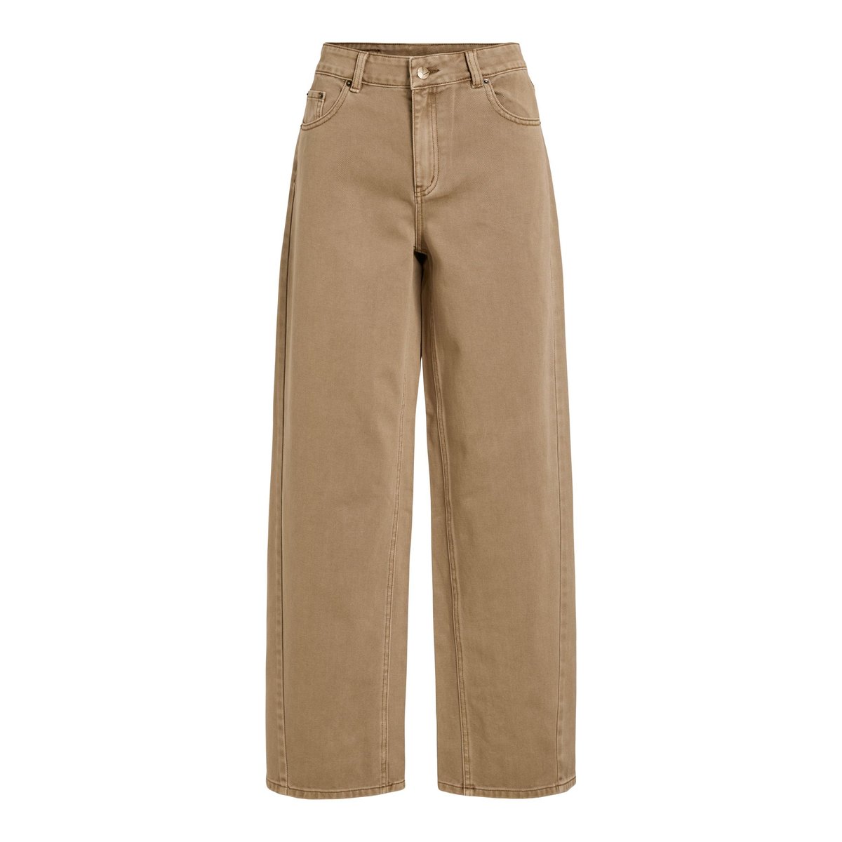 Jean À Coupe Ample marron - dull gold1, ROUGE EDIT