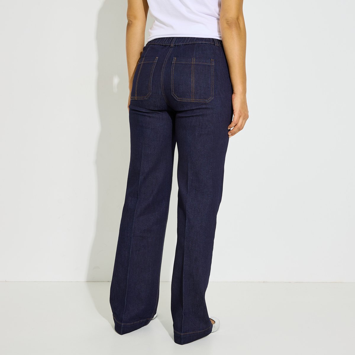 Jean flare GENOVA F02 bleu brut, GRAIN DE MALICE