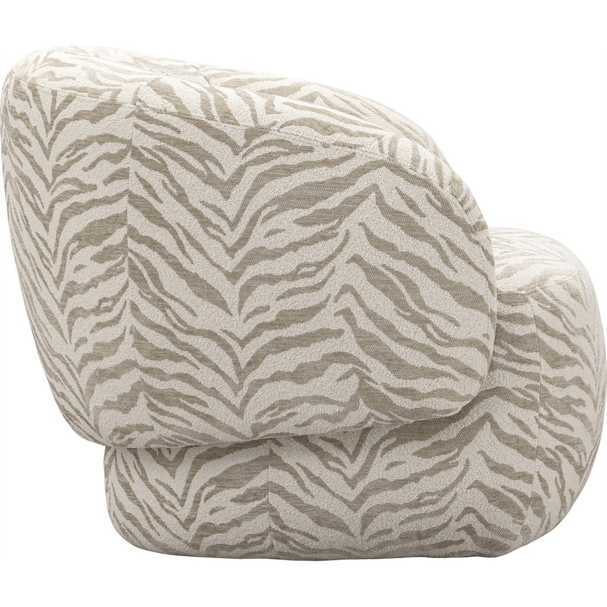 Fauteuil lounge motif tigre beige motif tigre, RECOLLECTION