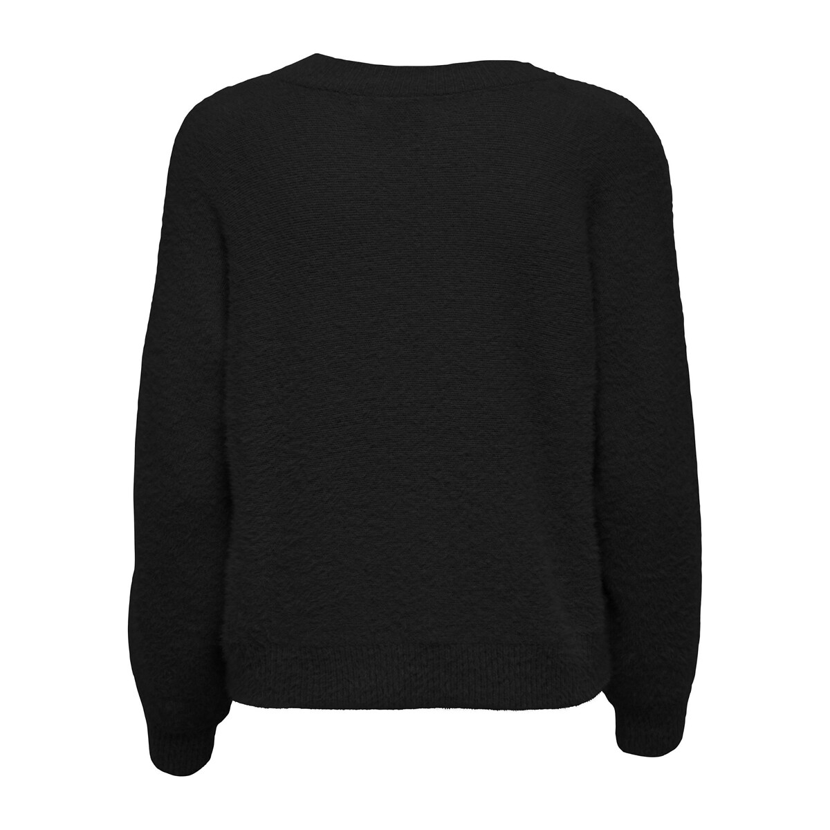 Fluffy Knit V-Neck Cardigan black, ONLY