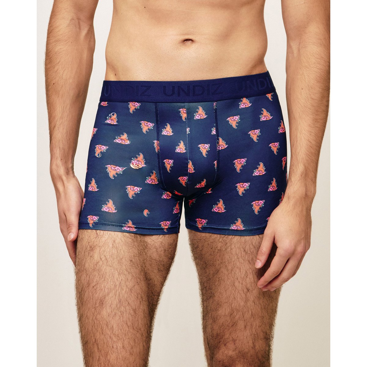 Boxer en microfibre à motifs fantaisie REPEATIZ CHILL bleu, UNDIZ