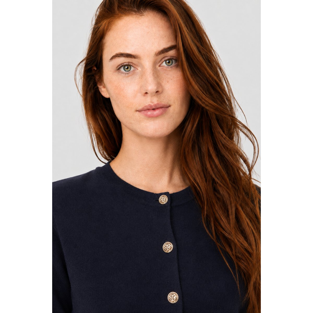 Cardigan en maille haute densité VANNES rich navy, ARMOR-LUX